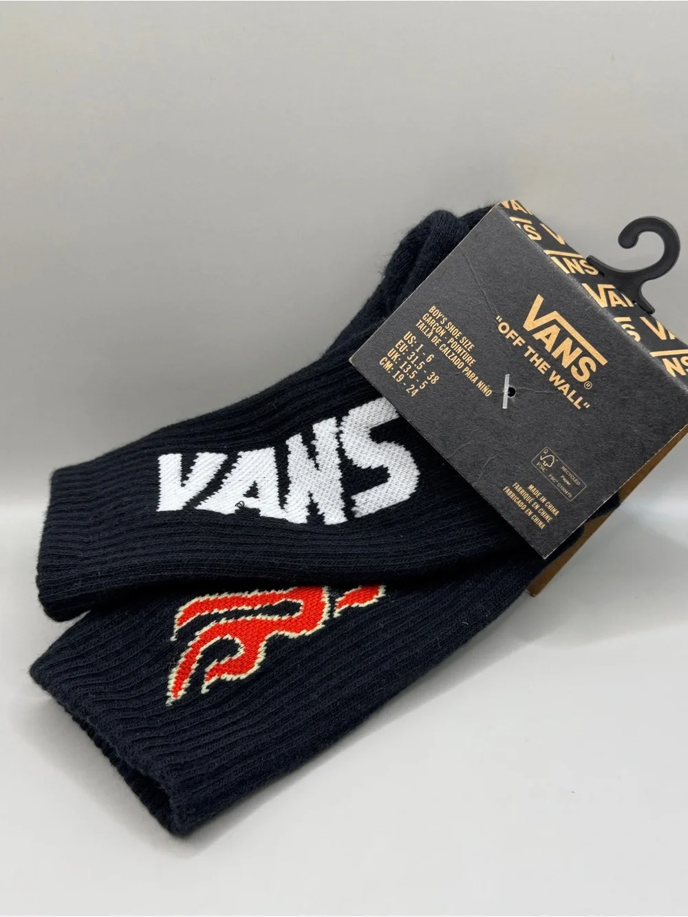 UP IN FLAMES Vans Crew Boy’s Sock
